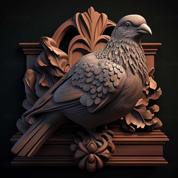 3D model pigeon.png (STL)